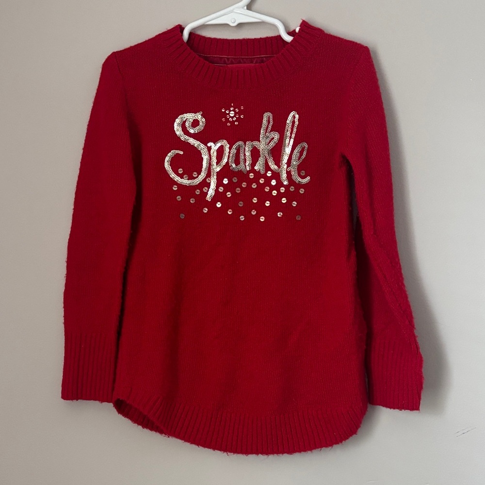 Red Sparkle Kids Sweater